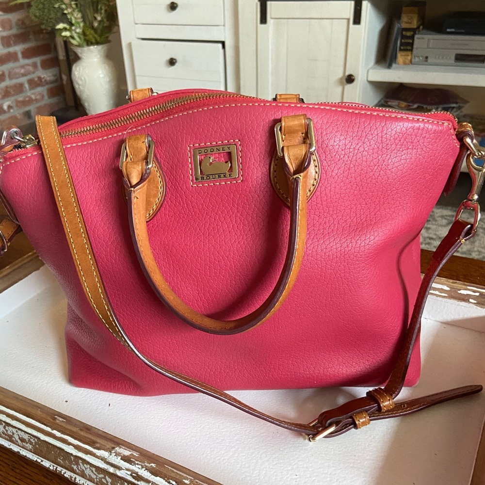 Dooney and Bourke hot pink domed satchel